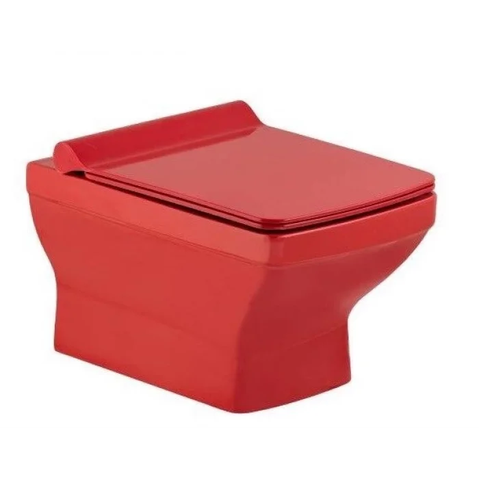 Seramiksan Silva Asma Klozet Kırmızı + Kapak