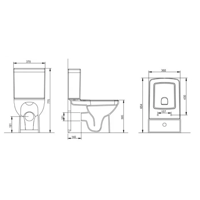 Seramiksan Silva DTD Klozet + İç Tkm. + Yavaş Kapanır Kapak