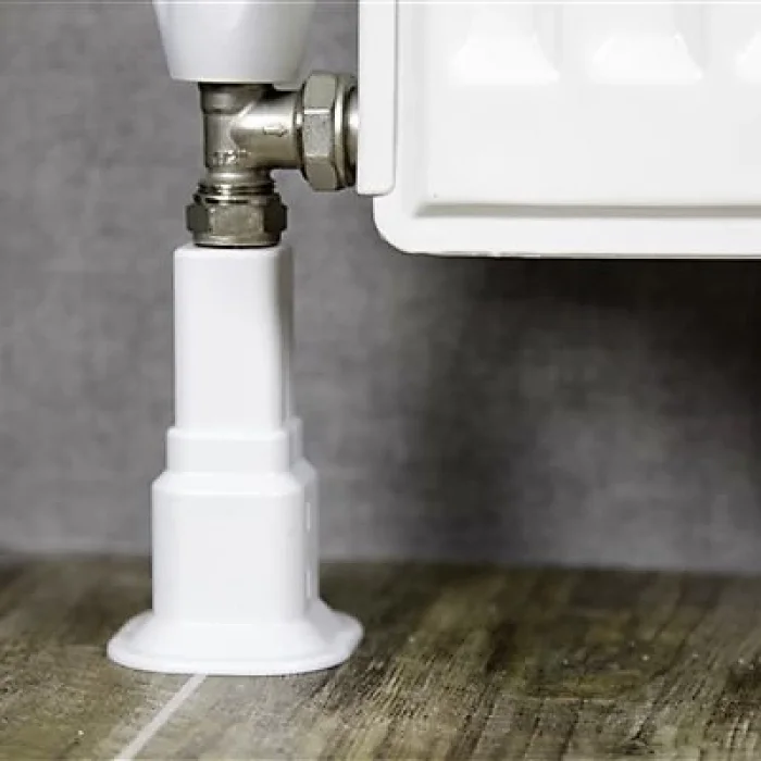 Tekli Kare Radyatör Boru Gizleme Kılıfı Kilitli Beyaz