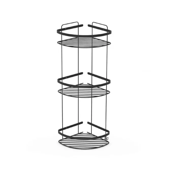 TEMA 18*18 3Katlı Köşe Şamp.304(Mat Siyah)74053-2M