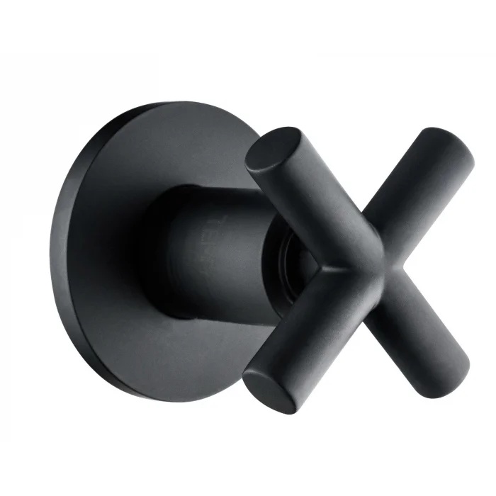 Tema Cross Ankastre Stop Valf (Matt Black)(69227)