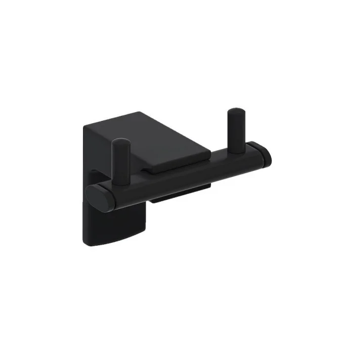 Tema Premium Bornoz Askılık (İkili) (Mat-Siyah)