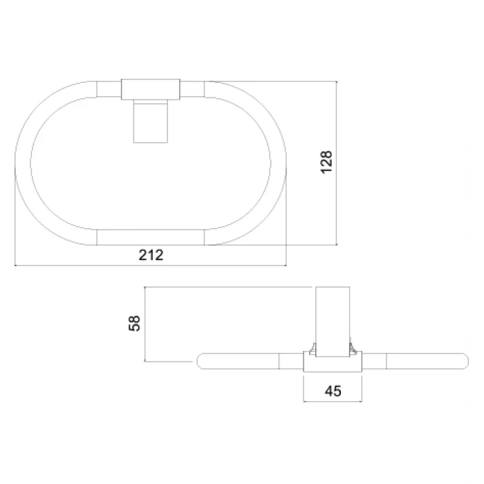 Tema Premium Yuvarlak Havluluk Krom 71008