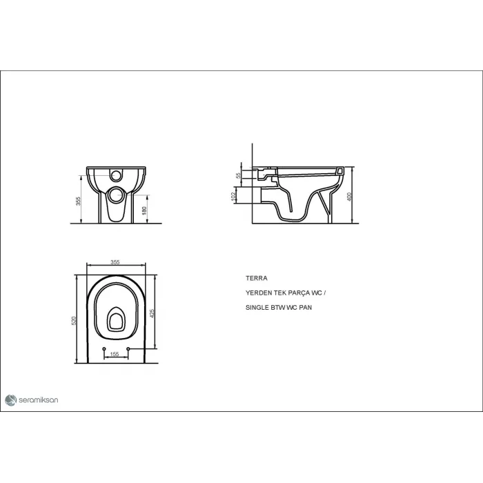 Terra Yerden Tek Parça Klozet