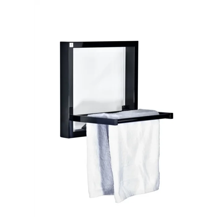 Towel Box Elektrikli Raflı Havlupan 480x480 Siyah