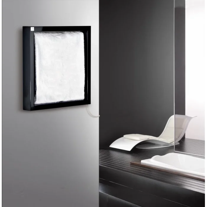 Towel Box Elektrikli Raflı Havlupan 480x480 Siyah