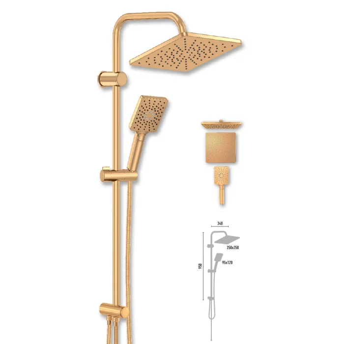 Valtemo VS-2693 MAXIMA ROYAL GOLD RAIN DUŞ SETİ