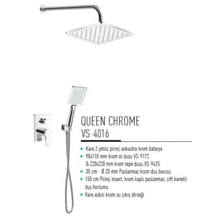 Valtemo VS-4016 Queen Chrome Ankastre