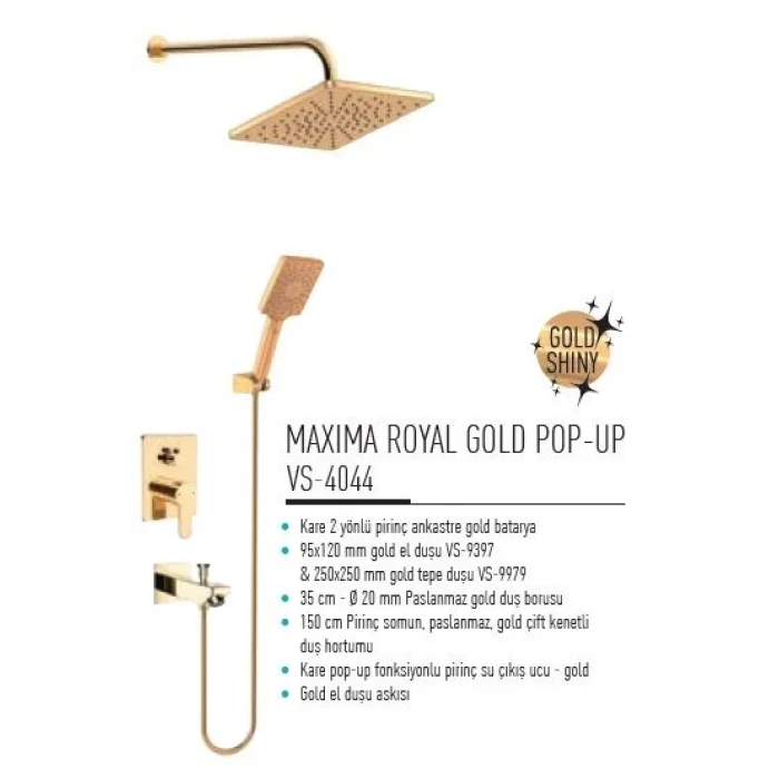 Valtemo VS-4044 Maxima Royal Gold Pop Up Ankastr