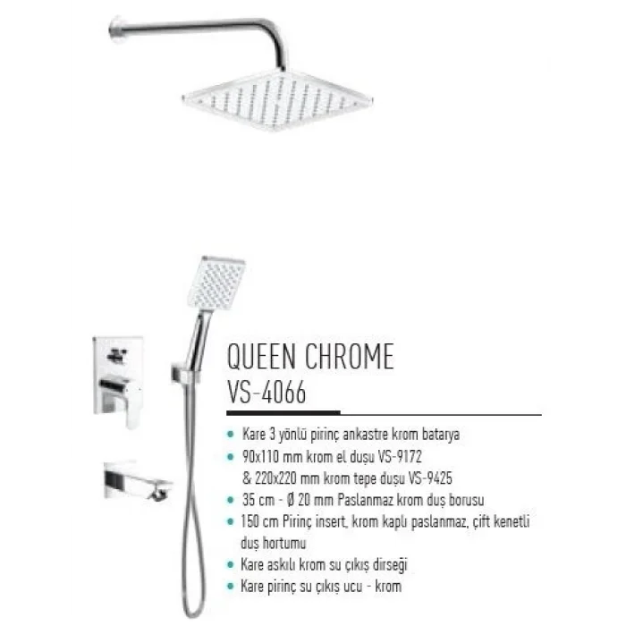 Valtemo VS-4066 Queen Chrome Ankastre