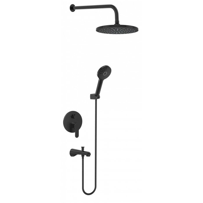 Valtemo VS-4602 Rainmax Mat Black Pop Up Ankastre