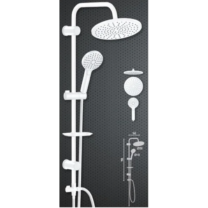 Valtemo VS-5940 Raınmax Pure White Raın Duşu Seti