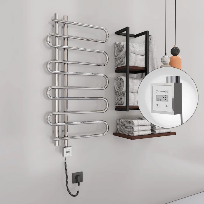 ZANTE Elektrikli Havlupan 500x1000  Krom (KTX3 Termostat) 200W Spiral Kablolu