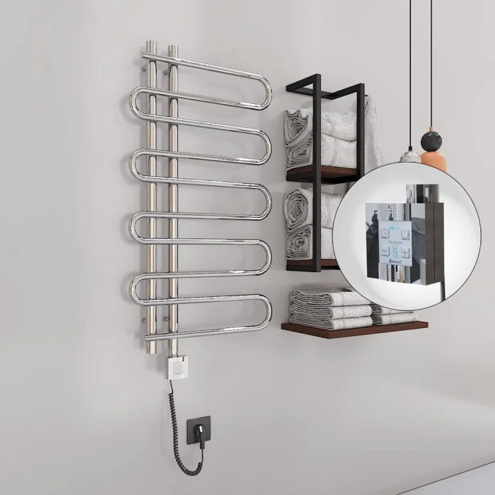 ZANTE Elektrikli Havlupan 500x1000  Krom (KTX4 Termostat) 200W Spiral Kablolu