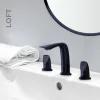 Newarc Loft  3 Delikli Lavabo Bataryası Siyah