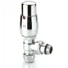 Termostatik Radyatör Vanası 1/2 Krom Köşe (17*2mm Boru Bağl.Rakorlu)