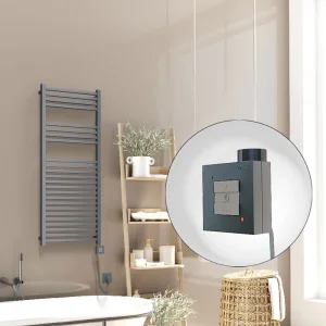 Barbados Elektrikli Havlupan 500x1200 Antrasit Texture (KTX1 Termostat) 600W Spiral Kablolu