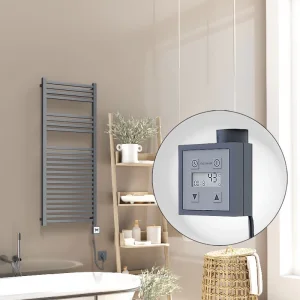 Barbados Elektrikli Havlupan 500x1200 Antrasit Texture (KTX3 Termostat) 600W Spiral Kablolu