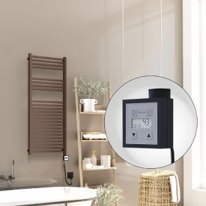 Barbados Elektrikli Havlupan 500x1200 Bakır Eskitme Parlak (KTX3 Termostat) 600W Spiral Kablolu