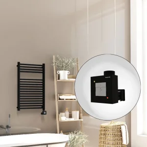 Barbados Elektrikli Havlupan 500x800 Siyah Mat (KTX1 Termostat) 600W