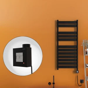 Bora Bora Elektrikli Havlupan 500x1200 Mat Siyah Ktx1 600 Watt Spiral Kablolu