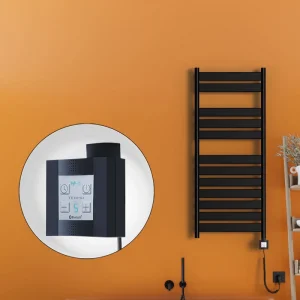 Bora Bora Elektrikli Havlupan 500x1200 Mat Siyah Ktx4 600 Watt Spiral Kablolu