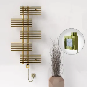 FIJI Elektrikli Havlupan 650x1250 Altın (KTX4 Termostat) 300W Spiral Kablolu