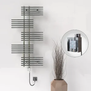 FIJI Elektrikli Havlupan 650x1250 Krom (KTX4 Termostat) 300W Spiral Kablolu