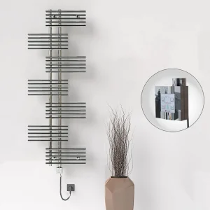 FIJI Elektrikli Havlupan 650x1762 Krom (KTX4 Termostat) 600W Spiral Kablolu