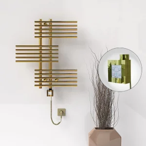 FIJI Elektrikli Havlupan 650x740 Altın (KTX4 Termostat) 200W Spiral Kablolu