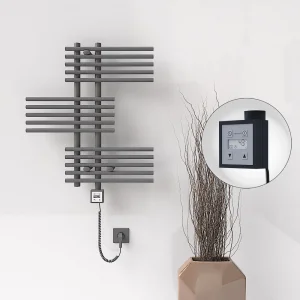 FIJI Elektrikli Havlupan 650x740 Antrasit (KTX3 Termostat) 300W Spiral Kablolu