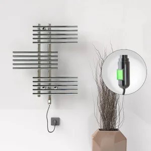 FIJI Elektrikli Havlupan 650x740 Krom (On/Off Düğmeli) 200W