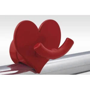 Havlupan Havlu ve Bornoz Askısı H05 Metal Kalpli Kırmızı