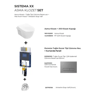 Isvea Soluzione XX Rimless Asma Klozet Set