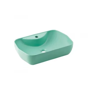 Lucıda Tezgahüstü Mat Yeşil Bat.Del.Lavabo(55Cm.)