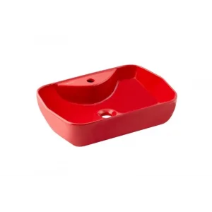 Lucıda Tezgahüstü Par.Kırmızı Bat.Del.Lavabo 55Cm.