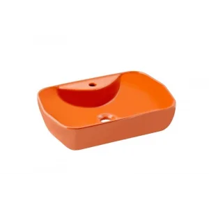 Lucıda Tezgahüstü Par.Turuncu Bat.Del.Lav.(55Cm.)