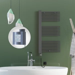 MALE Elektrikli Havlupan 600x1190  Antrasit (KTX4 Termostat) 1000W Spiral Kablolu