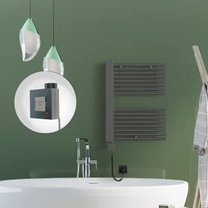 MALE Elektrikli Havlupan 600x800  Antrasit (KTX1 Termostat) 600W