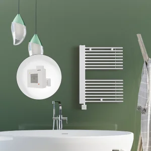 MALE Elektrikli Havlupan 600x800  Beyaz (KTX1 Termostat) 600W Spiral Kablolu