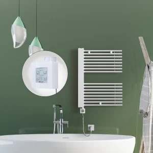 MALE Elektrikli Havlupan 600x800  Beyaz (KTX4 Termostat) 600W Spiral Kablolu