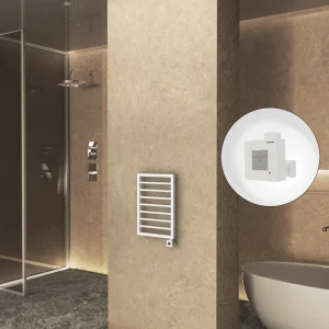 NAXOS Elektrikli Havlupan 450x655 Beyaz Mat (KTX1 Termostat) 300W