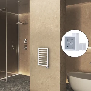 NAXOS Elektrikli Havlupan 450x655 Beyaz Mat (KTX3 Termostat) 300W