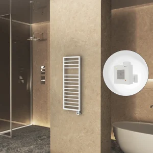 NAXOS Elektrikli Havlupan 500x1193 Beyaz Mat (KTX1 Termostat) 600W