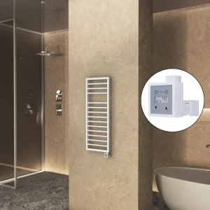 NAXOS Elektrikli Havlupan 500x1193 Beyaz Mat (KTX3 Termostat) 600W