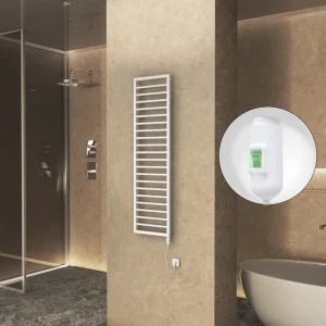 NAXOS Elektrikli Havlupan 500x1655 Beyaz Mat (On/Off Düğmeli) 600W