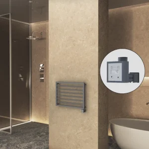 NAXOS Elektrikli Havlupan 800x578 Antrasit Texture (KTX3 Termostat) 300W