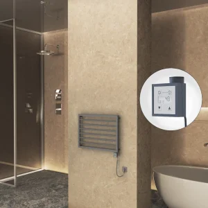 NAXOS Elektrikli Havlupan 800x578 Antrasit Texture (KTX3 Termostat) 300W Spiral Kablolu