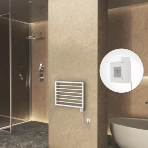 NAXOS Elektrikli Havlupan 800x578 Beyaz Mat (KTX1 Termostat) 300W Spiral Kablolu