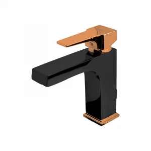 Newarc Aqua Lavabo Bataryası Siyah/ Parlak Bakır